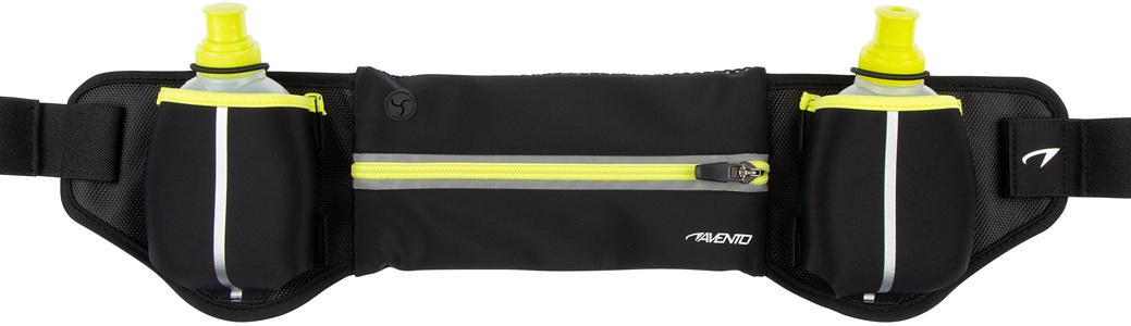 Diržas bėgimui AVENTO 44RA Black/Fluorescent yellow